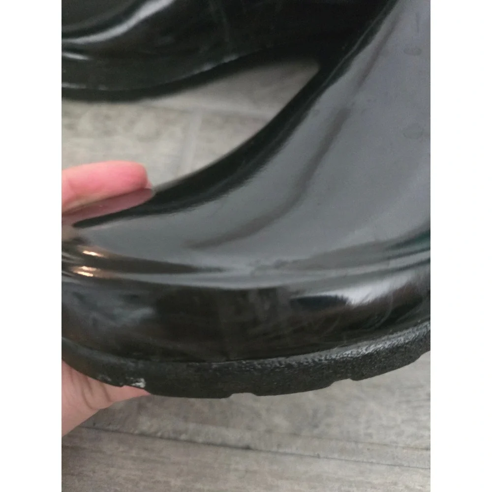 Hunter Original Refined Gloss Chelsea Boots Black Womens 8‎ Ankle Rain